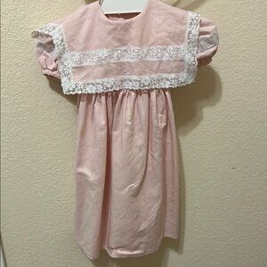 3/15$ Pink Dress with Lace Trim